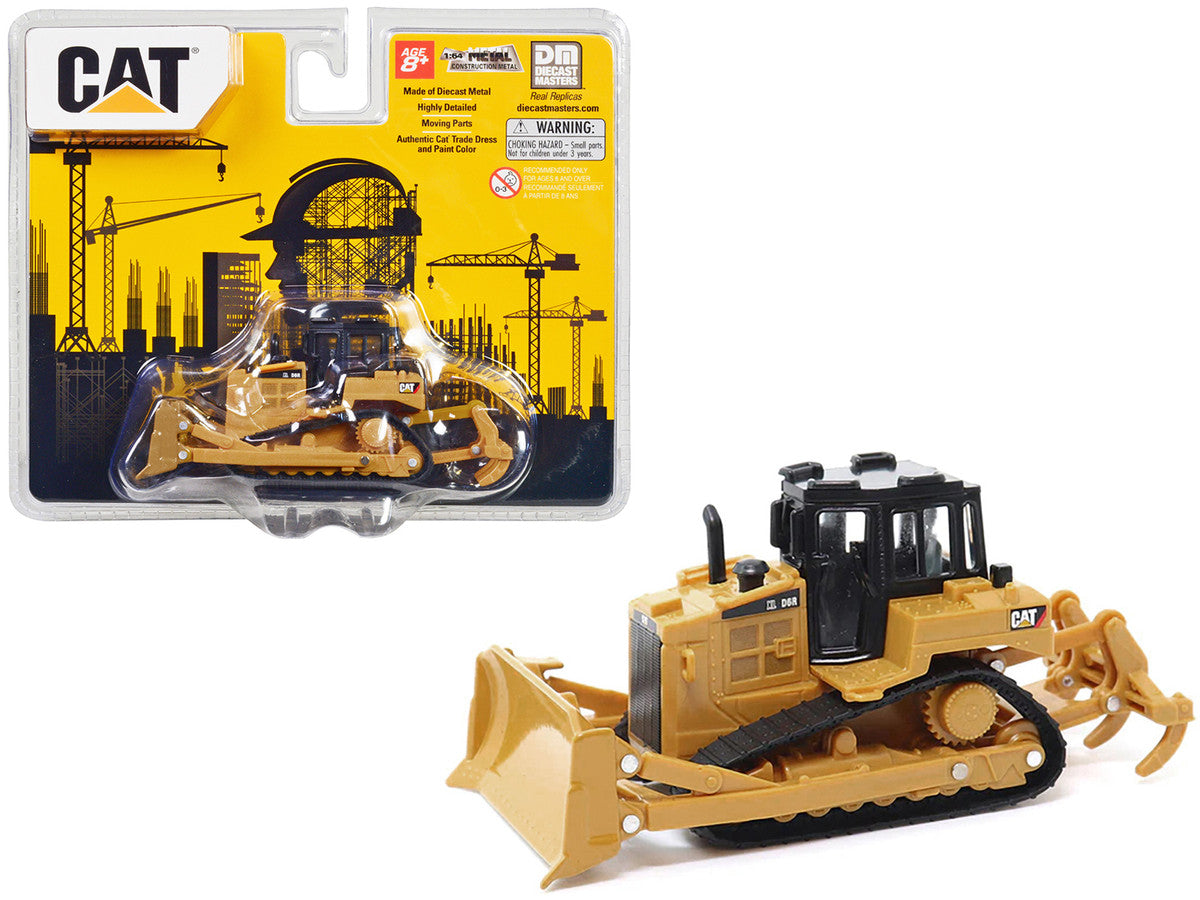 CAT Caterpillar D6R Track-Type Tractor Yellow and Black 1/64 Diecast Model by Diecast Masters-0