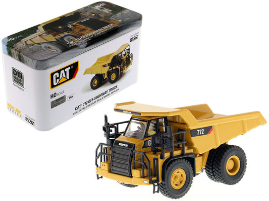 CAT Caterpillar 772 Off-Highway Dump Truck with Operator "High Line" Series 1/87 (HO) Scale Diecast Model by Diecast Masters-0
